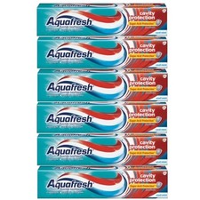 Pack Of 6 AquaFresh Cool Mint Fluoride Toothpaste Cavity Protection 5.6 Oz Each picture