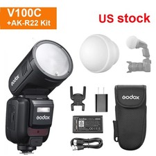 Godox V100C 2.4G TTL Round Head Camera Flash,AK-R22 diffuser KIT US version picture
