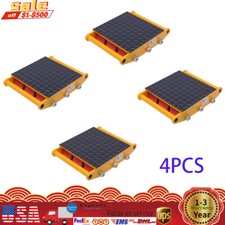 4PCS 15T 33000lbs Machine Dolly Skate Machinery Roller Mover Cargo Trolley picture