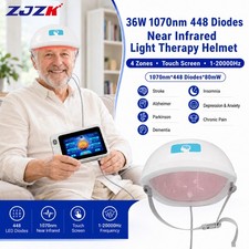 36W 1070nm Brain Therapy Helmet 448 LEDs NIR Light for Alzheimer Improve Memory picture