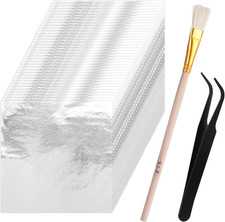 Silver Leaf Foil, Silver Leaf Sheets, 200 PCS Silver-Foil Paper for Painting Gil picture