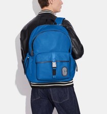 Genuine Coach Large Nylon Blue Max Backpack For Men or Women picture