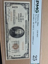 1929 $20 national bank note Low Serial Number  VF25 picture