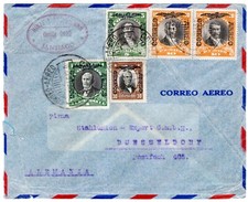 CHILE, AIR MAIL COVER TO GERMANY, 1933, FANTASTIC POSTAGE picture