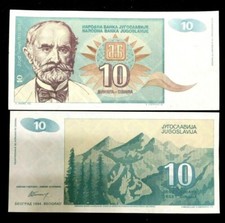 Yugoslavia 10 Dinara Banknote World Paper Money UNC Currency Bill Note picture