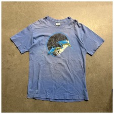 Vintage 1986 Hanes Beefy-T Dolphin Graphic Shirt Mens Large Single Stitch Blue picture