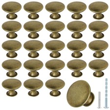 30mm Antique Brass Cabinet Knobs - 24 Pcs Decorative Hardware for Kitchen & Furn picture