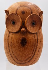 Vintage Laurids Lonborg Holzfigur Wood Sculpture Owl - Danish Design Denmark picture