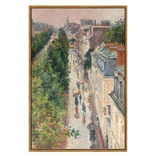 Arpeotcy Cityscape Framed Canvas Wall Art 24X36 Inch Vintage French Street picture