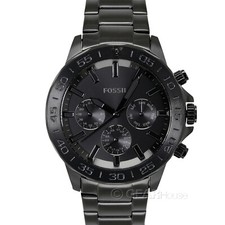 FOSSIL Bannon Mens Multifunction Watch Black Dial Day Date Stainless Steel Band picture