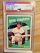 1959 Topps #261 ~ GENE STEPHENS ~ PSA-8 