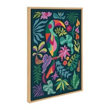Kate and Laurel Sylvie Tropical Toucan Framed Canvas Wall Art by Rachel Lee; ... picture