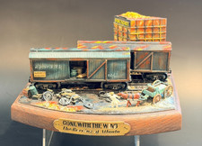 Vintage Gone With The Wind Burning of Atlanta Hawthorne Village Sculpture Figuri picture
