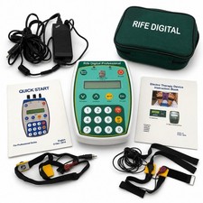Rife Digital Professional Electro Therapy Device w/ Case Cords Manuals Tested picture