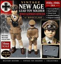 VTG 1940s Era New Age Lead Toy Soldier WWII German Officer w/ Binoculars 54mm picture