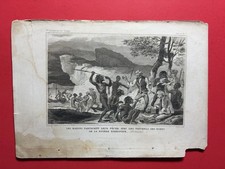 Original Print 1842 Nouvelle Bibliothèque des Voyages 8⅝x6 in- Captain Cook picture