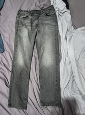 Levi's 514 Straight Fit Grey Denim Jeans (32x30) picture