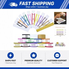 Homrelaxy 600 Pcs Money Bands for Cash, Self-Adhesive Money Strap for Bills picture