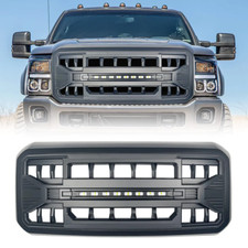 Front Armor Grille Bumper Grill w/LED Off-Road Lights For 11-16 F250 F350 F450 picture