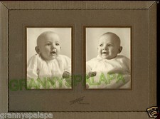 Antique Photo - Ontario, Oregon - Double View Of 2 Very Cute Babies -  picture