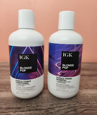 IGK Blonde Pop Purple Toning Shampoo & Conditioner Set Brand New 8 oz Each picture