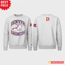 Men's Denver Football Cartoon Maximus Graphic Heather Gray Crewneck Sweatshirt picture