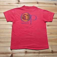 Vintage 80s OP Ocean Pacific Surfing Surfer Beach Logo Graphic T-Shirt - Large picture