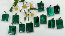 Wholesale Lot 12 Pcs Natural Malachite Pendant Crystal Healing Energy picture