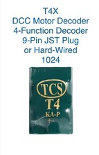 TCS T4 HO Scale DCC Motor Decoder 4 Function 9-pin JST & KA Plug 1024 picture
