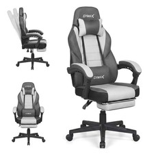 Ergonomic Video Game Chair with Headrest & Reclining Backrest, Lumber Support picture