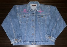 Vintage 1995 First Choice WWF Bret The Hitman Hart Denim Jacket 2XL picture