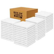 White Terry Bar Mop Towels Bulk Boxes - 100% Cotton Absorbent Rags for Kitchen picture