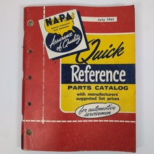 NAPA Quick Reference Parts Catalog July 1963 picture