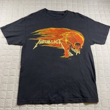 Vtg 1994 Metallica Pushead Flaming Skull Shirt Giant Artimonde Canada Large picture