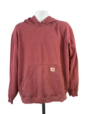 Carhartt Men's Red/Pink Reworked Iconic Logo Pullover Sweatshirt - L picture
