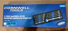 New Cornwell Tools Blue Power 12pc. Metric Ratchet Wrench Set 8-19mm (BPRW12MST) picture