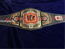 New Cincinnati Bengals Legacy Title Belt 2MM/4MM Zinc Metal Adult Size Replica picture