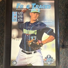 George Kirby Signed 2019 Everett AquaSox Frog Tracks Framed Mariners Auto picture