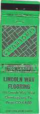Lincoln Way Flooring Chambersburg PA Vintage Matchbook Cover 1950s picture
