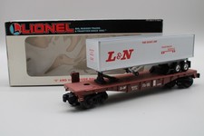O/O-27 Lionel 16357 Louisville & Nashville Flat Car with trailer in box picture
