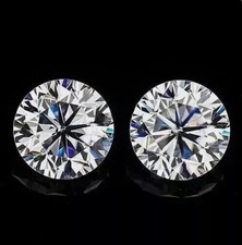 2 Ct Pair Loose Lab Grown Round Diamonds D Color VVS1 Certified picture