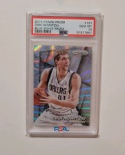 2014-15 Panini Prizm Dirk Nowitzki Blue Wave Prizm PSA 10 Gem Mavericks 🔥🔥 picture