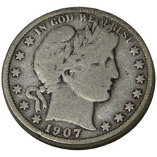 1907-O Barber Half Dollar 50C 90% Silver AG Raw New Orleans picture