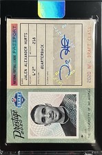 Jalen Hurts 2020 Panini Prestige NFL Passport Autograph RC Philadelphia Eagles picture