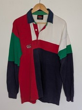 Vintage Canterbury CCC Rugby Long Sleeve Polo Shirt Fremantle AFL Style Colours  picture
