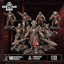 Meathook Mob Squad (10) Sci-Fi Gang Miniatures Unassembled Unpainted Resin Minis picture