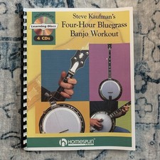 Steve Kaufman 4 Hr Bluegrass Banjo Workout Rare- 4 Cds Spiral New picture