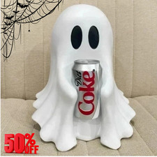 New COCA-COLA Ghost Figurine Holding Diet Coke Can Halloween No drinks US🥤 picture
