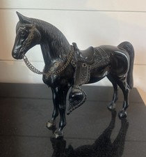 Vintage 1950s Breyer BLACK BEAUTY Western Mount Horse w/ Saddle Chain Reins #58 picture