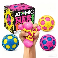 NeeDoh Atomic Squishy Stress Relief Ball Fidget Toy Sensory Pink Box Gift picture